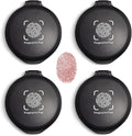 SAYEEC Fingerprint Ink Pad Thumbprint Ink Pad for Office Notary Supplies Identification Security ID Fingerprint Cards Law Enforcement Fingerprint Kit Thumb Print Ink Pad Stamp Pad (Red-4 Pack)