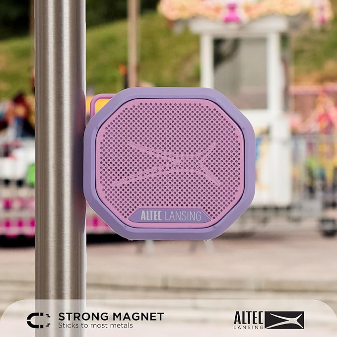 Altec Lansing HYDRATREK Magnetic Bluetooth Speaker, Waterproof IP67, Portable Speaker, True Wireless Pairing, USB-C Quick Charge, 3.7V 400mAh Battery, Voice Assistant, Perfect for Any Adventure
