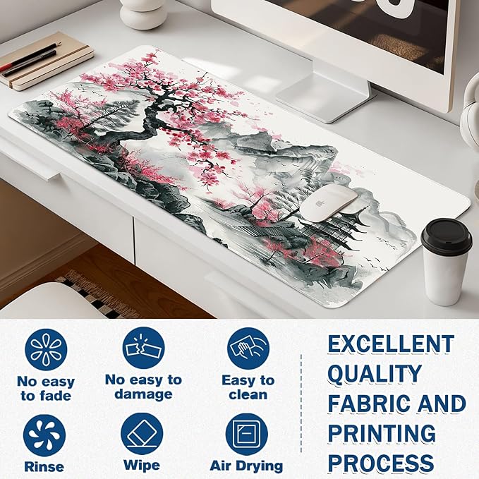 Extended Mouse Pad for Gaming & Office - 31.5"x11.8" Large Desk Mat with Smooth Surface and Stylish Design for PC, Home Office Decor, and Work