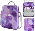 MoKo 15 Inch Laptop Sleeve Bag Fits New Mac Air 15" M5 2026, Mac Pro 14" M5/M5 Pro/M5 Max 2026, Galaxy Tab S9 Utra 14.6" 2023, Handle Carrying Case with Shoulder Strap, Purple Starry Sky