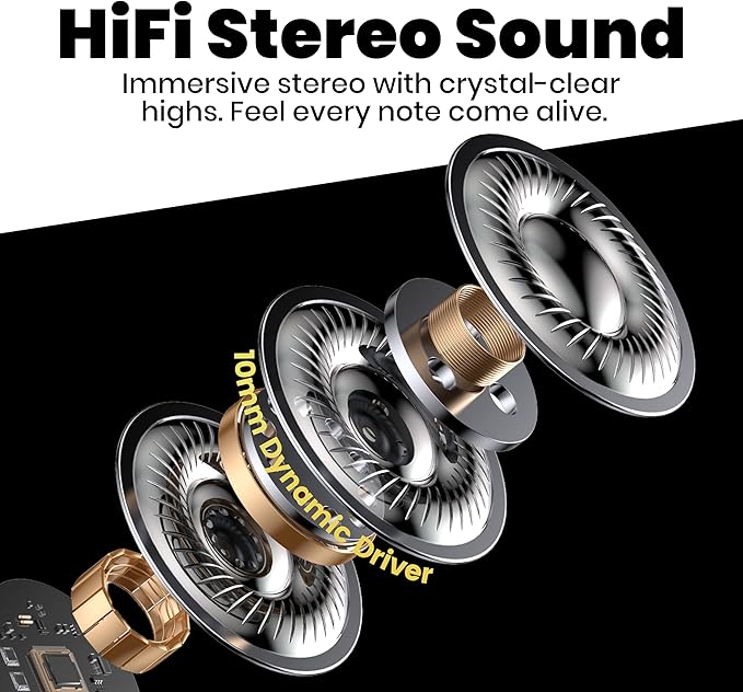 in Ear Monitor Headphones, HiFi IEM Wired Earbuds, Deep Bass Sound Isolating Earphones with USB C to 3.5mm Adapter and Detachable 2 Pin Cable for Singer/Musicians/Drummers