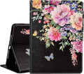 for iPad 9.7 Inch Case iPad 6th/5th Generation Case 2018 2017, PU Leather Folio Stand Cute Cover for iPad 9.7 inch/iPad Pro 9.7/iPad Air 2/iPad Air 1, Auto Sleep/Wake, Flowers