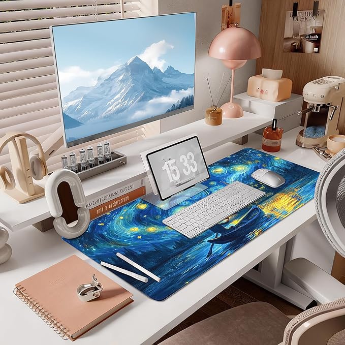 Extended Mouse Pad for Gaming & Office - 31.5"x11.8" Large Desk Mat with Smooth Surface and Stylish Design for PC, Home Office Decor, and Work