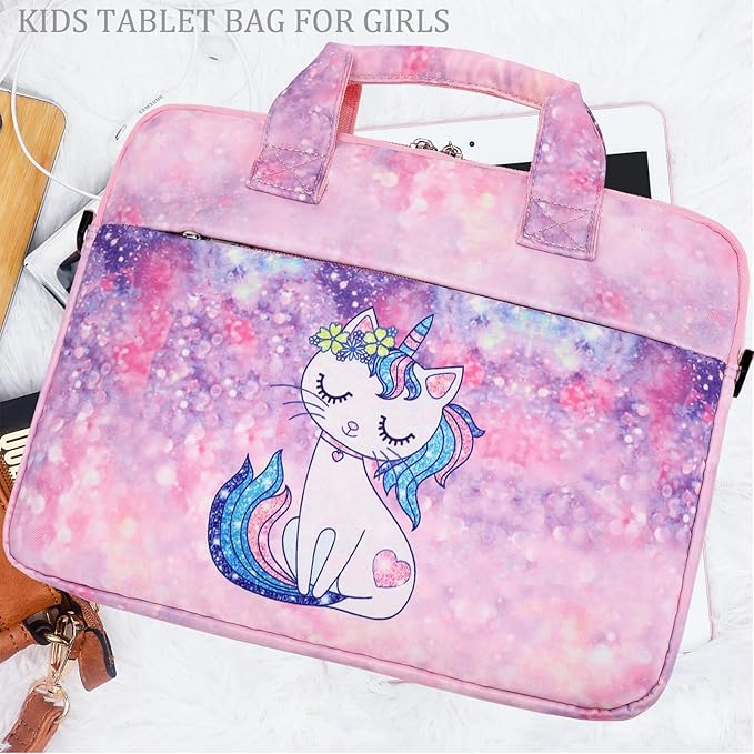 JIANYA Kids Tablet Carrying Case, iPad Bag for Kids with Shoulder Strap, 10-12.5 Inch Tablet Bags
