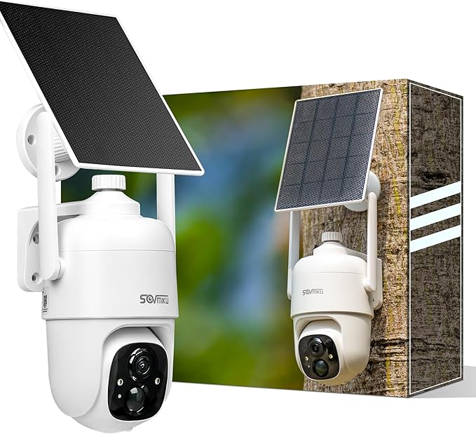 Vicohome CQ1 AI 2K Solar Security Camera Wireless Outdoor, Battery Powered,Two Way Audio,Motion Detection, 360° View,Easy to Setup,Color Night Vision,Audible Flashlight Siren,180 Days Exchange Policy