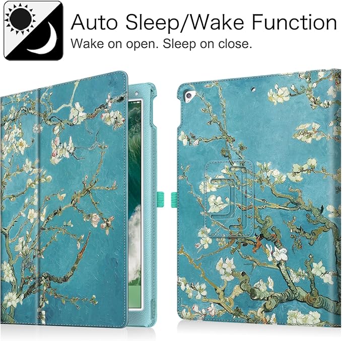 Fintie Folio Case for iPad Pro 12.9 (2nd Gen) 2017 / iPad Pro 12.9 (1st Gen) 2015 - [Corner Protection] Premium PU Leather Smart Stand Protective Cover with Auto Sleep/Wake (Blossom)