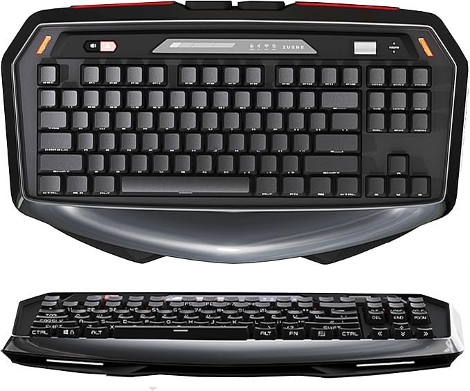 ZORNHER MAX870 Wireless Mechanical Gaming Keyboard,80% Black Custom Creamy Sound Keyboard with Shine Through PBT Keycaps,Pre-lubed Linear Switches,Hot-Swappable,RGB Backlit,2.4GHz/USB-C/BT5.0