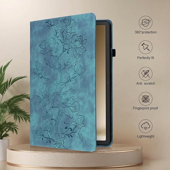 Case for iPad Pro 11 Inch (M5/M4) 2025/2024, Auto Wake/Sleep Slim PU Leather Folio Cover with Multi-Angle Stand and Pen Holder, Light Green