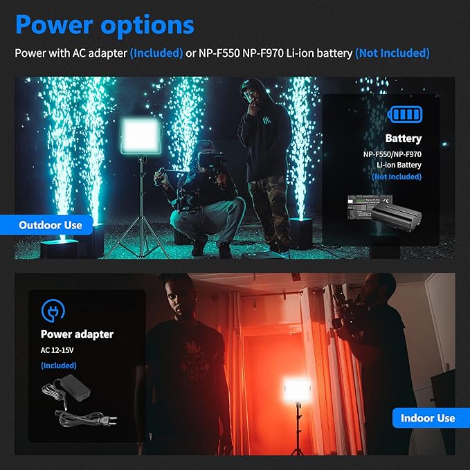 NEEWER 2 Pack 660 PRO RGB LED Video Light with App Control Tripod Stand Kit, Studio Panel Key Lighting for Gaming Streaming Zoom YouTube Webex Photography, 360° Full Color, 50W Dimmable, Bluetooth