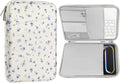MoKo 9-11 Inch Tablet Sleeve Case, Fits New 11inch iPad Air M4/Pro M5, iPad A16 11", i-Pad 10/9/8/7th/Air 5/4th 10.9"/10.2", Tab S9/S8 11", Protective Bag Carrying Case with Pocket, Mint Blue Floral