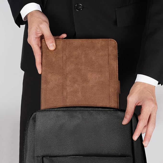 Case for iPad Air 11 Inch M4/M3/M2 (2026/2025/2024),iPad Air 5th/4th Generation 10.9'' Folio Cover with Pencil Holder Pocket,Magnetic Closure,Multi Angles Stand,Auto Sleep/Wake,Dark Brown