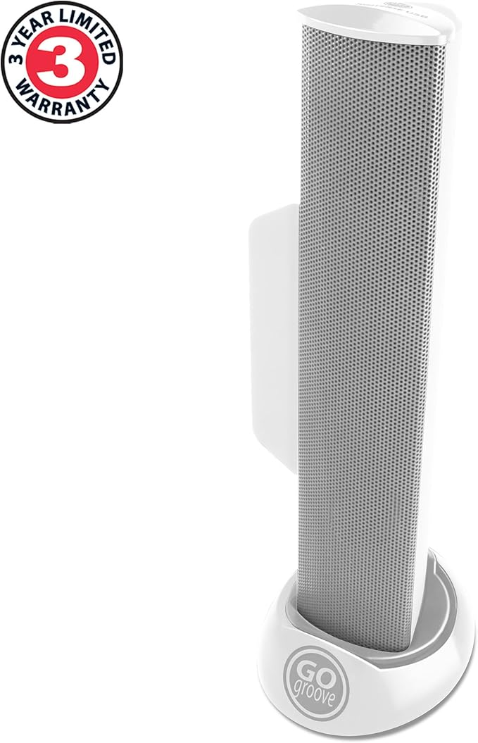 GOgroove SonaVERSE USB Speakers for Laptop Computer - USB Powered Mini Sound Bar with Clip-On Portable External Speaker Design for Monitor, One Cable for Digital Audio Input and Power (White)