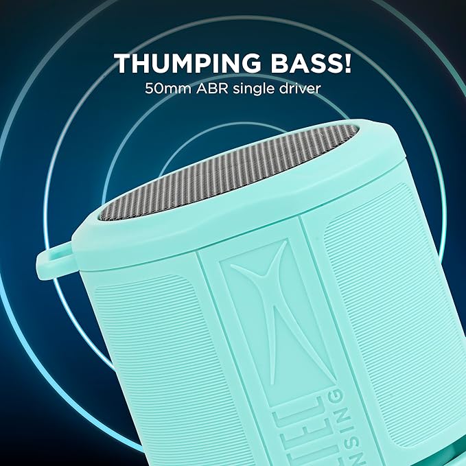 Altec Lansing HydraMicro - Waterproof Bluetooth Speaker, Lightweight & Portable Speaker for Travel & Outdoor Use, Mint