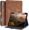 Handmade Case for iPad Air 13 Inch M4/M3/M2 (2026/2025/2024) with Pencil Holder Pocket,Magnetic Closure,Multi Angles Stand,Typing Angle,Folio Protective Cover,Auto Sleep/Wake,Dark Brown