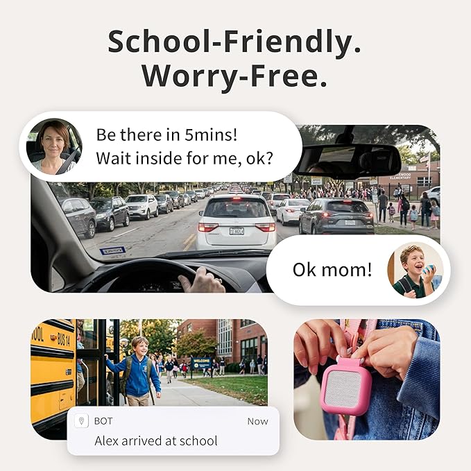 BoT Talk® GPS Tracker for Kids with Mint Silicone Case - AI-Powered GPS Tracker with Audio, Real-Time Tracking & Alerts - Compact Kids Tracking Device with Monthly Subscription, Made in Japan