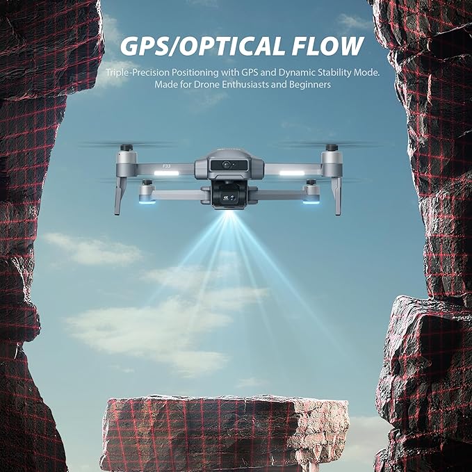 Contixo F33 Professional Drone - 4K/30FPS Camera, GPS & Optical Flow, 2-Axis Gimbal + EIS, 5.5" Touchscreen Remote, Obstacle Avoidance, 4-Mile FPV, 42-Min Flight, Hunting & Outdoor Tracking