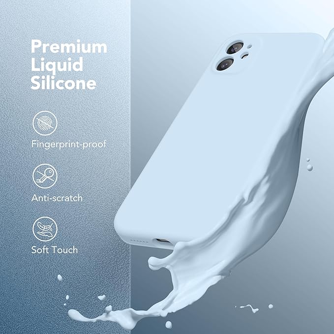 Magnetic for iPhone 11 Phone Case Silicone, Compatible with MagSafe, [Full Camera Protection][Screen Protector] Slim Shockproof Protective Case for iPhone 11 6.1", Light Blue