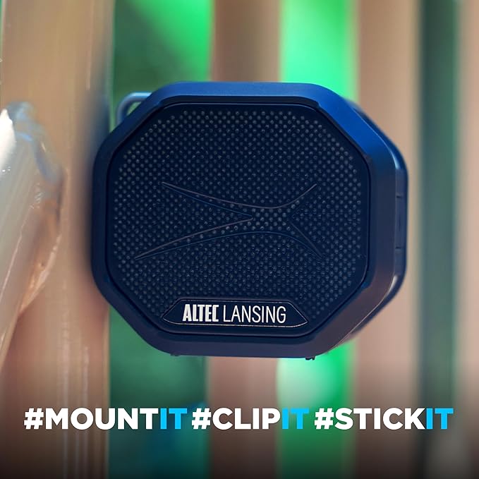 Altec Lansing HYDRATREK Magnetic Bluetooth Speaker, Waterproof IP67, 5W RMS Output, True Wireless Pairing, USB-C Quick Charge, 3.7V 400mAh Battery, Voice Assistant, Perfect for Any Adventure