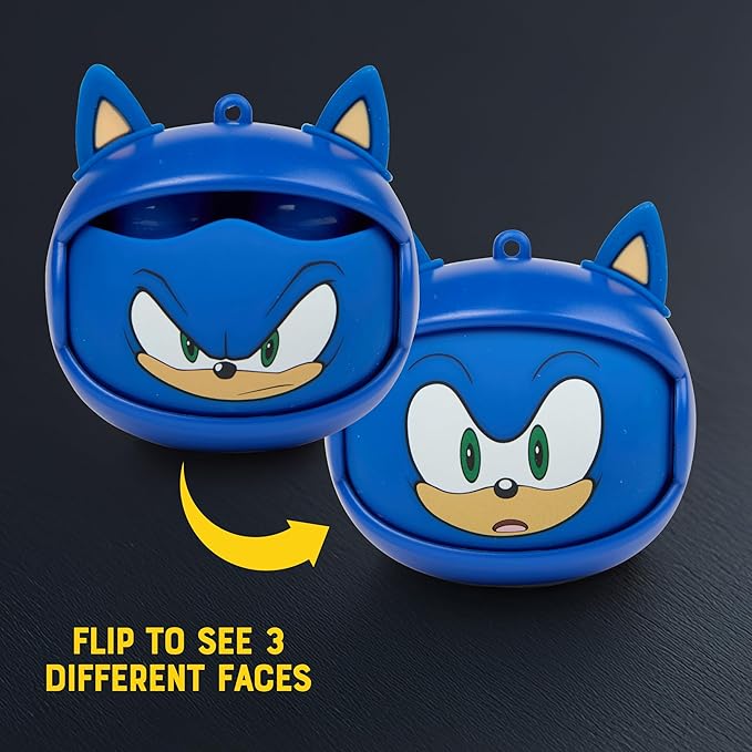 Sonic The Hedgehog Wireless Earbuds, True Wireless Bluetooth Earbuds, in-Ear Headphones with Active Noise Cancelling and Charging Case (Sonic The Hedgehog)