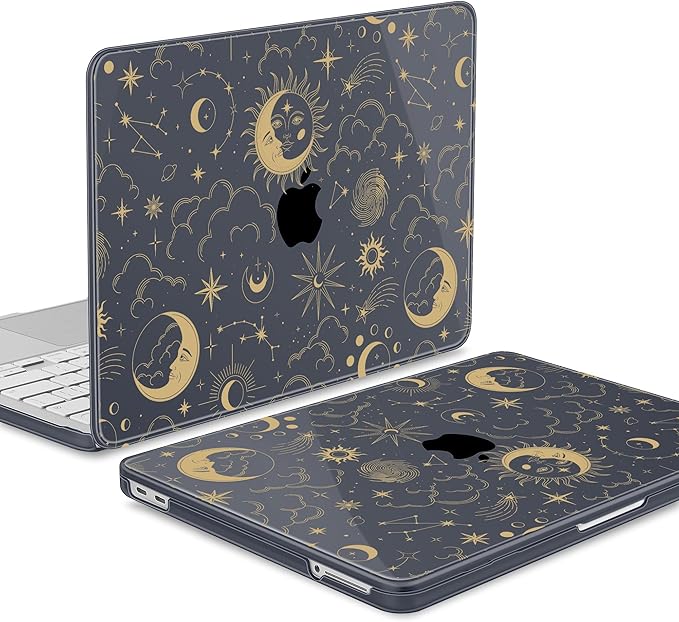 Tuiklol for 2026 MacBook Neo 13 Inch A18 Pro Chip Case, (Model A3404) Anti-Scratch Anti-Drop Slim Hard PC Shell Case with Shockproof Protective MacBook Neo Laptop Cover, Moons and Stars