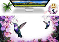 Hummingbird Extended Large Mouse Pad with Coaster - 35.4 x 15.7 Full Desk Mousepad - Stitched Edges - Ultimate Gaming Desk Mat