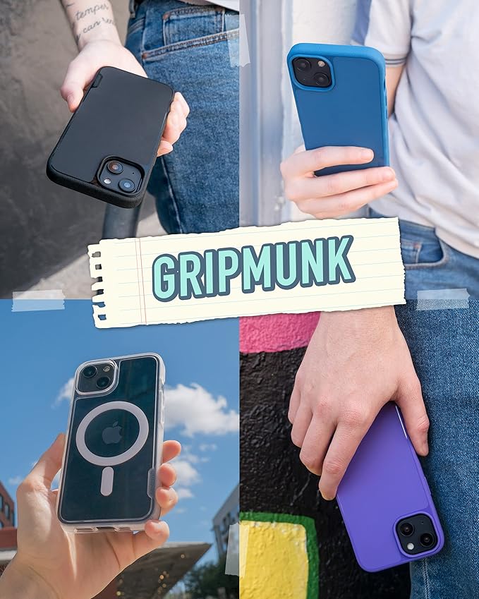 Smartish® iPhone 14 Slim Case - Gripmunk Compatible with MagSafe [Lightweight + Protective] Thin Grip Cover with Microfiber Lining - Secret Menu