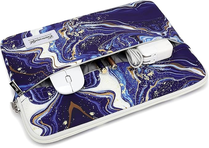 Canvaslife Blue Marble Laptop Sleeve 15 Inch 15 Case and 15.6 Laptop Bag