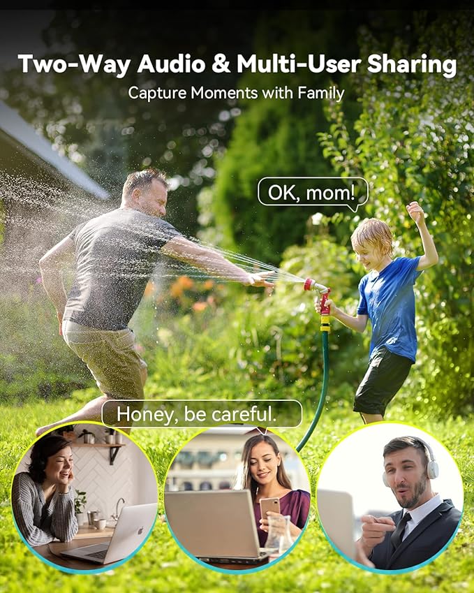 blurams 2Pack Security Cameras Outdoor Wired, 2K 360° PTZ Outdoor Security Camera, Weatherproof, 24/7 Recording with SD Card, Color Night Vision, AI Human Tracking, 2.4/5GHz WiFi6, Work with Alexa