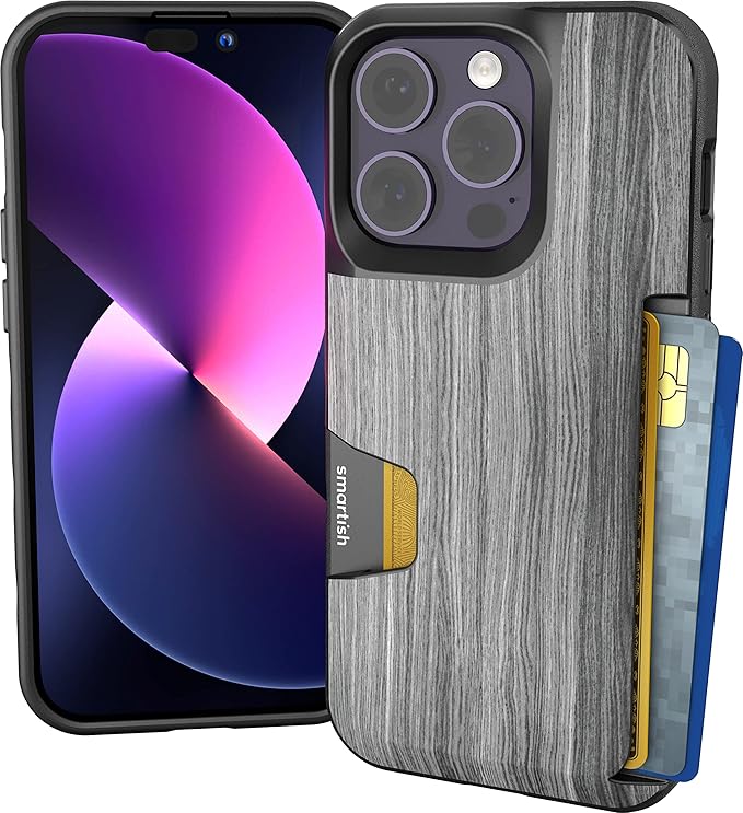 Smartish® iPhone 14 Pro Wallet Case - Wallet Slayer Vol. 1 [Slim + Protective] Credit Card Holder - Drop Tested Hidden Credit Card Slot Cover for Apple iPhone 14 Pro - Graspin' Aspen