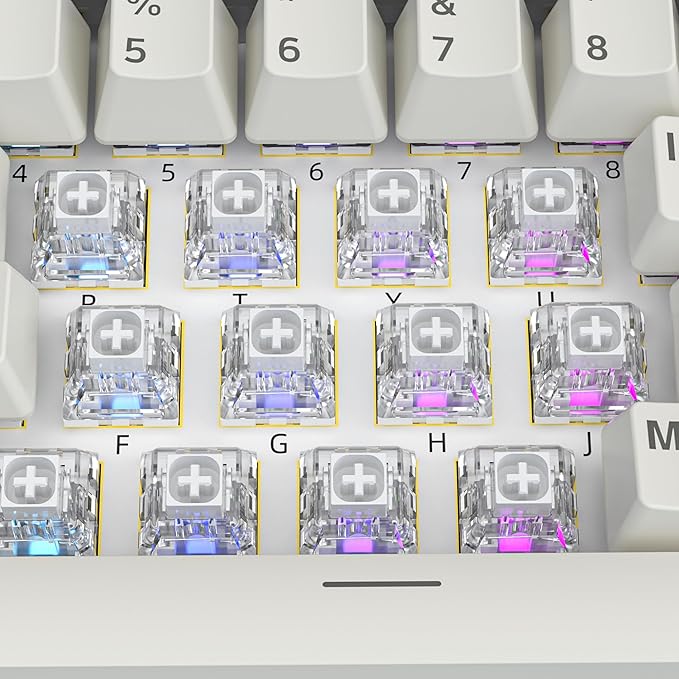 Zjmehty Kailh Box White Mechanical Keyboard Switches,3-Pin 45gf Clicky/Speed Typing/Gaming/Waterproof Switches(90Pcs,Kailh Box White)