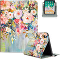 for iPad (A16) 11Th/10Th Generation Case 2025/2022, for iPad Case 11th/10Th Generation 360 Degree Rotating 4 Viewing Angles Pencil Holder/Hand Strap/Pocket Auto Wake/Sleep, Floral Flower