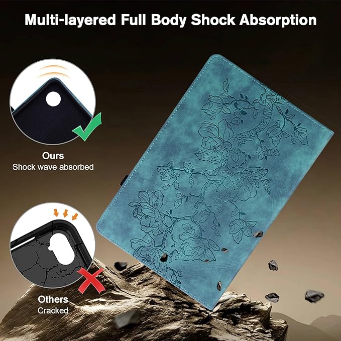 Case for iPad 6th/5th Generation 9.7 Inch 2018/2017, iPad air 2 Cover,Auto Wake/Sleep Slim PU Leather Folio Cover with Multi-Angle Stand and Pen Holder, Light Green