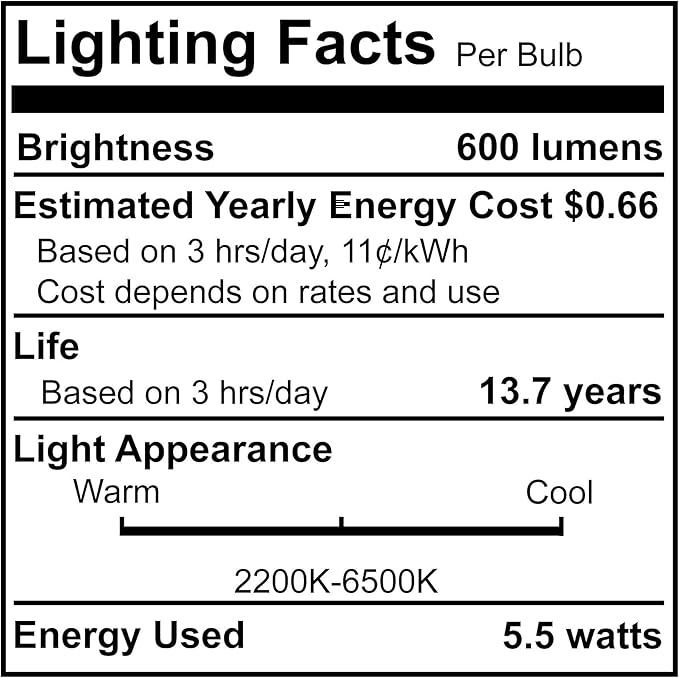 Bulbrite Solana 2-Pack A19 WiFi Connected Edison Filament LED Smart Light Bulb, Clear