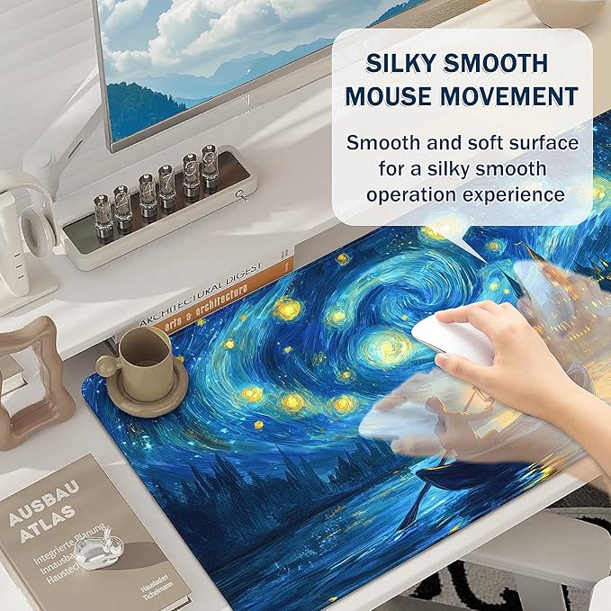 Extended Mouse Pad for Gaming & Office - 31.5"x11.8" Large Desk Mat with Smooth Surface and Stylish Design for PC, Home Office Decor, and Work