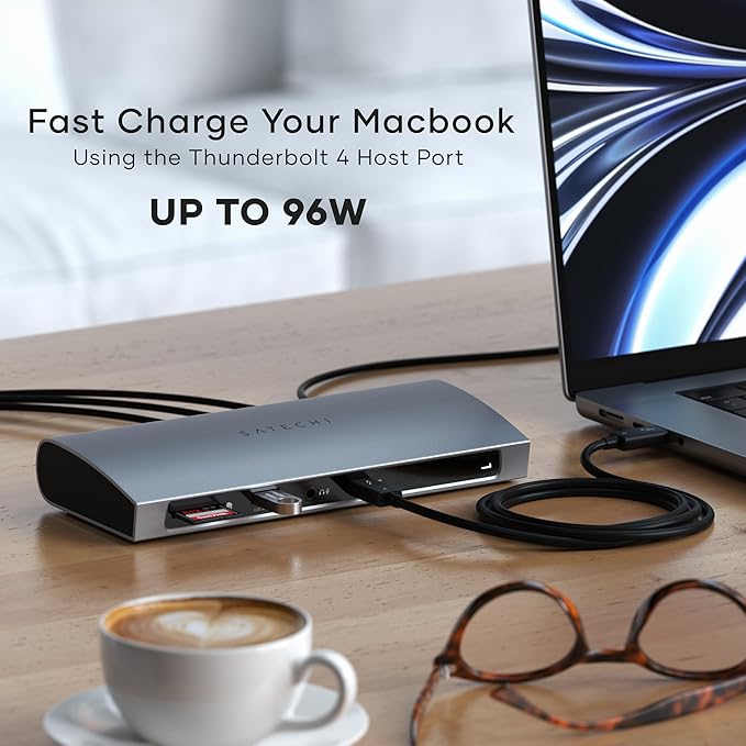 Satechi 11 in 1 Thunderbolt 4 USB C Docking Station, 100W Charging, Dual 4K/60Hz displays, 3 Thunderbolt Ports, 3 USB-A 3.2 Ports, USB-A 2.0 Port, SD Card Reader for MacBook Air/Pro, Mac/Windows