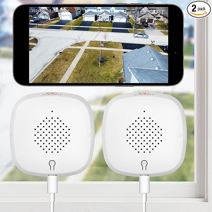 Girafit 3MP 2K Window Camera,2.4GHz&5GHz WiFi Indoor Cameras for Home Security 2 Pack with ChroMax Al Color Night Vision,Person & Motion Detection,24/7 Recording,Easy&Quick Install