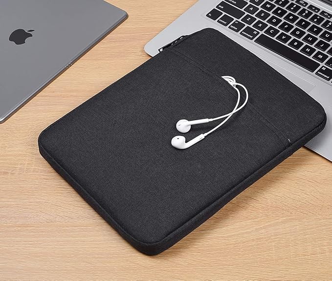 13 inch Laptop Sleeve Case for 2025 2024 Microsoft Surface Laptop7 Copilot+ PC 13.8" & 13.5" Surface Laptop 6/5/4, Water-Resistant Shockproof Tablet Bag Cover w/Accessory Pocket -Black