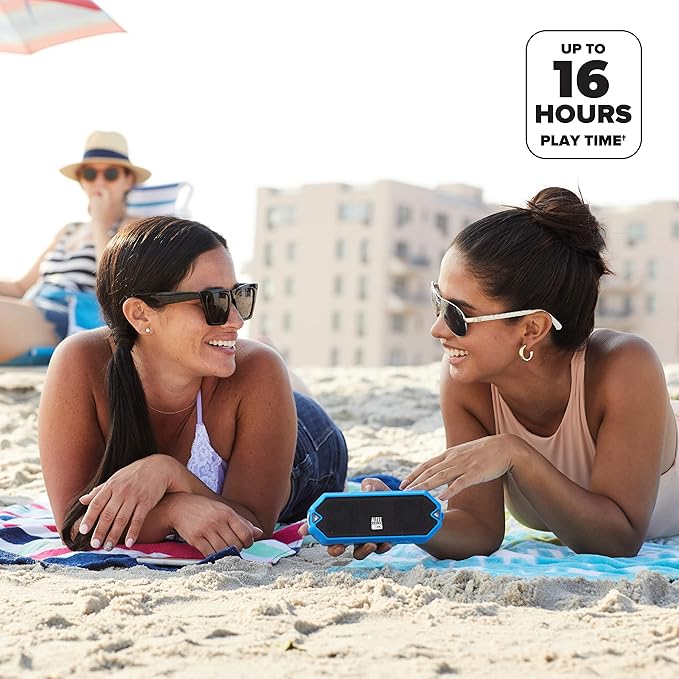 Altec Lansing - HydraJolt Wireless Bluetooth Speaker, Waterproof Portable Speakers with Built in Phone Charger and Lights, Everything Proof Outdoor, Shockproof, Snowproof, 16 Hours Playtime