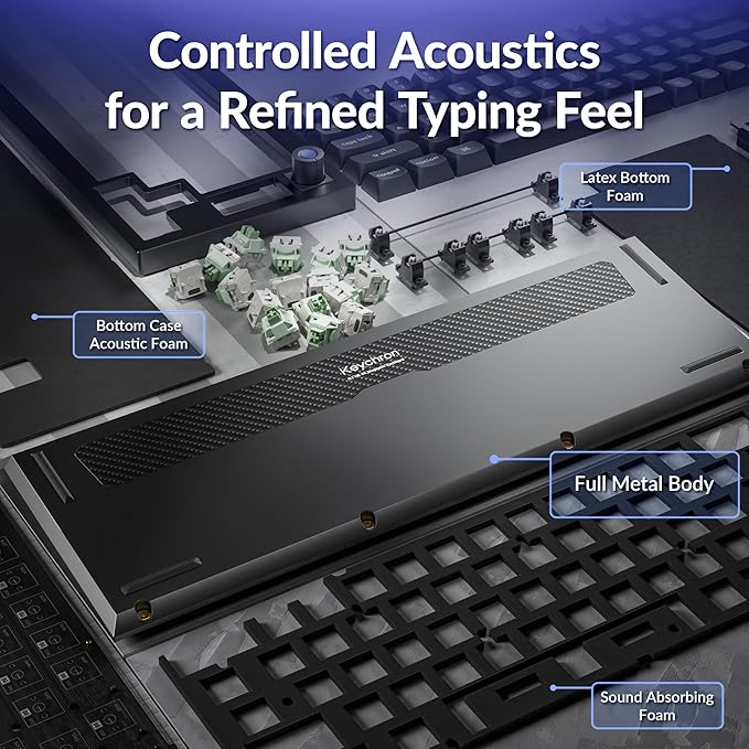 Keychron Q2 HE 8K Wired Hall Effect Gaming Keyboard with Magnetic Switches, 65% Layout, Rapid Trigger, Aluminum Body, Adjustable Actuation, Knob, RGB, Compatible with Mac/Windows/Linux – Black
