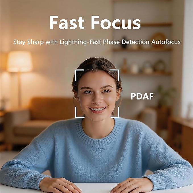 4K Webcam with Tripod, PC Ultra HD Web Camera with Microphone, PDAF Autofocus,Privacy Cover,USB A & USB C Adapter, Plug & Play,Ideal for Business Meetings&Live Streaming