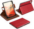 DTTO for iPad Air 11 inch Case M4 / M3 / M2 (2026/2025/2024), iPad Air 5th / 4th Gen (2022/2020), 360 Degree Rotating Premium Leather Folio Stand Cover with Pencil Holder, Red