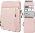 MoKo 9-11 Inch Tablet Sleeve Bag Carrying Case with Storage Pockets Fits New 11-inch iPad Air M4 2026/iPad Pro M5, iPad Pro/A16 11, iPad Air 5/4th 10.9, iPad 9/8th 10.2, Tab S8/S9 11, Pink