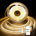 COB LED Strip Lights 9.84ft, 3000K Warm White LED Light Strip, DC24V Tape Light, CRI93+, Bluetooth App Control, Dimmable LED Strips for Bedroom,Cabinet,Living Room.