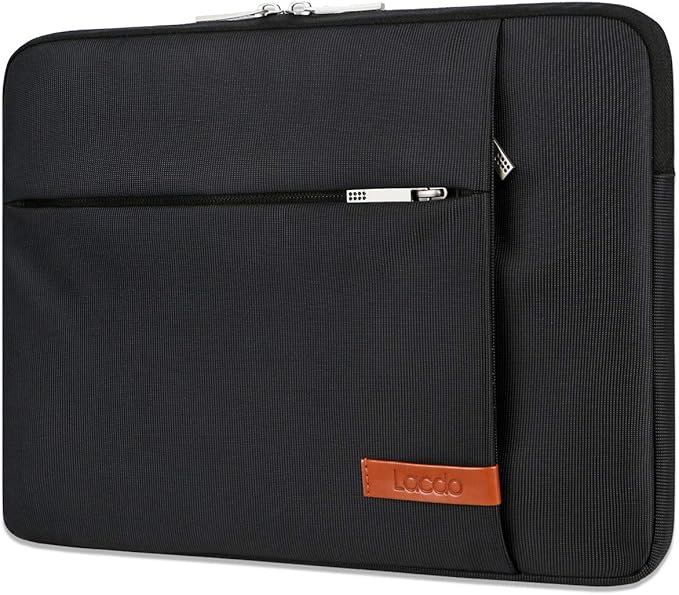 Lacdo Laptop Sleeve Case for 15 inch New MacBook Air M5/A3448 (2026), M4 A3241 2025, M3 A3114, M2 A2941 2024-2023, 15 inch MacBook Pro A1990 A1707 Computer Case Bag with Accessory Pocket, Black