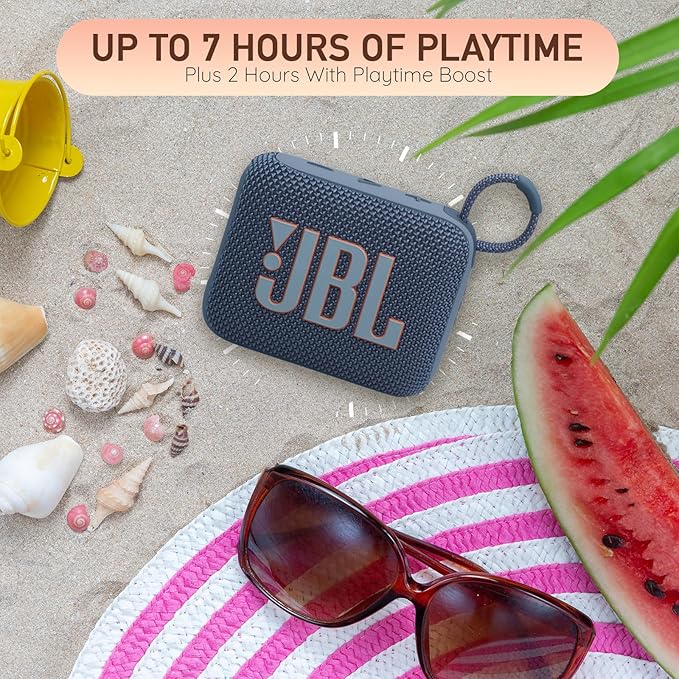 JBL Go 4 Portable Bluetooth Wireless Speaker, IP67 Waterproof and Dustproof Built-in Battery - Squad - Boomph's Comprehensive Ultimate Performance Cloth Solution for Your On-the-Go Sound Experience