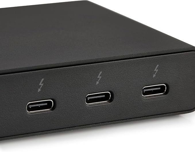 Amazon Basics Thunderbolt 4 Docking Station, Dual 4K@60Hz Display Support, 85W Power Delivery, 3X Downstream TBT4, 1xUSB A 3.1, Mac/Windows Compatible, Black, 4.76 x 2.84 x 0.86 inches