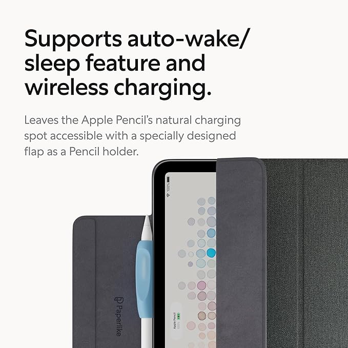 Paperlike® Folio Case for iPad Pro 11 inch (M5 / M4) - Magnetic, Lightweight, Slim, Protective case with Apple Pencil Charging, auto Sleep/Wake