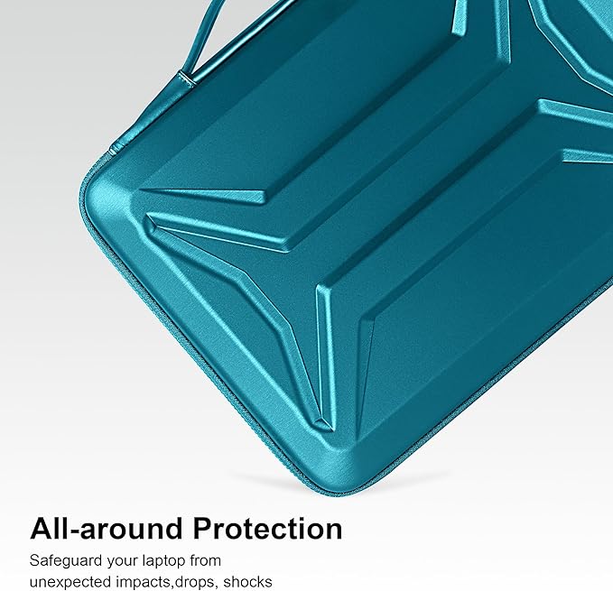 DOMISO 17-17.3 Inch Laptop Hard Case, Waterproof Shockproof Hard Shell Protective Laptop Sleeve with Handle for Dell XPS 17/Lenovo IdeaPad/Acer Aspire/HP Envy 17/LG gram 17, Teal