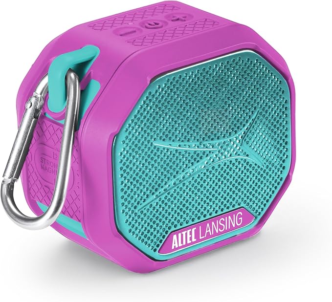 Altec Lansing HYDRATREK Magnetic Bluetooth Speaker, Waterproof IP67, Portable Speaker, True Wireless Pairing, USB-C Quick Charge, 3.7V 400mAh Battery, Voice Assistant, Perfect for Any Adventure