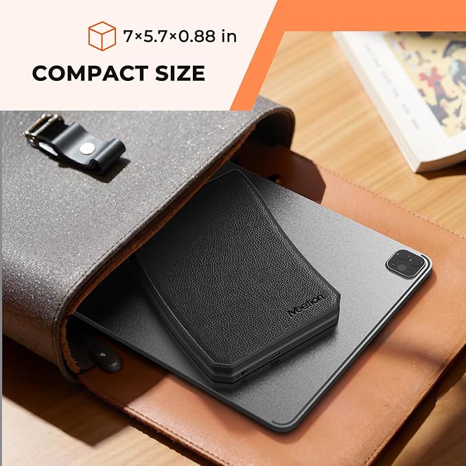 MEETION Foldable Bluetooth Keyboard, Compact Portable Keyboard for Business Travel, Ultra-Thin Folding Wireless Keyboards for iOS Android Windows Mac Tablet PC